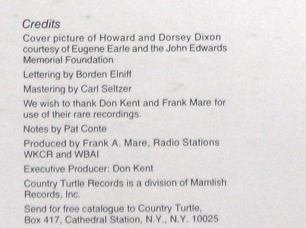 Dixon Brothers : Beyond Black Smoke - Original Recordings (LP, Comp)