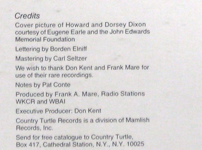 Dixon Brothers : Beyond Black Smoke - Original Recordings (LP, Comp)