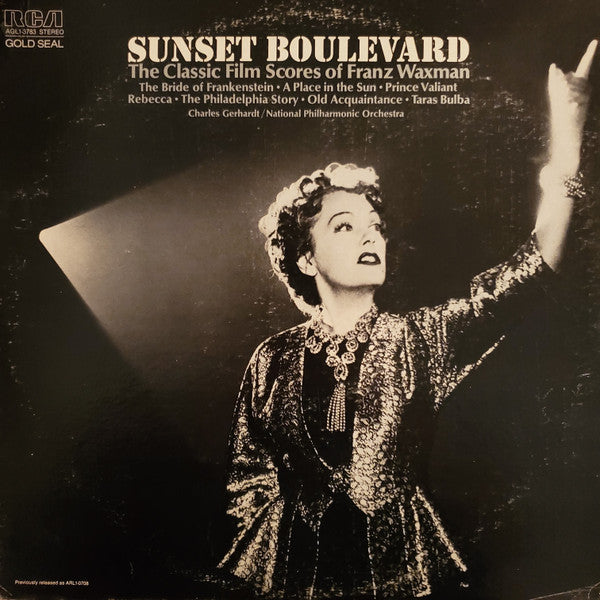 Franz Waxman / Charles Gerhardt, National Philharmonic Orchestra : Sunset Boulevard - The Classic Film Scores Of Franz Waxman (LP, Album, RE)