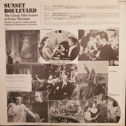 Franz Waxman / Charles Gerhardt, National Philharmonic Orchestra : Sunset Boulevard - The Classic Film Scores Of Franz Waxman (LP, Album, RE)