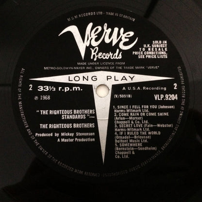 The Righteous Brothers : Standards (LP)