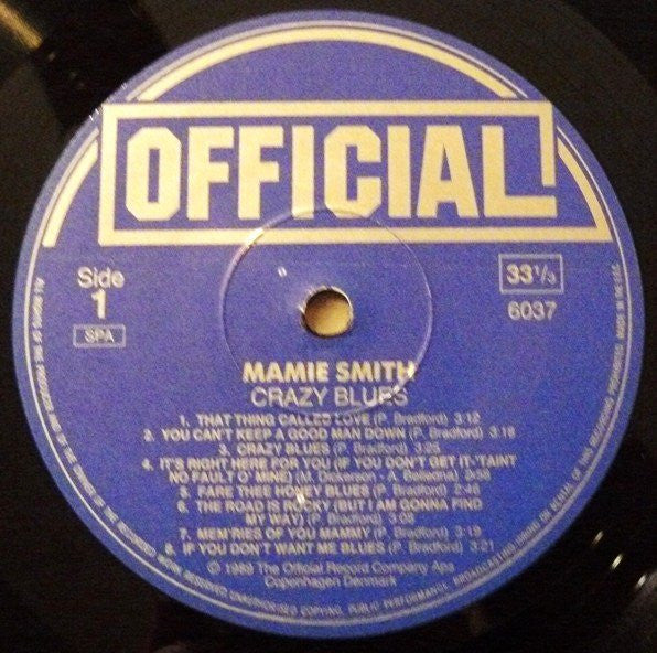 Mamie Smith : Crazy Blues 1920-1921 (LP, Comp)