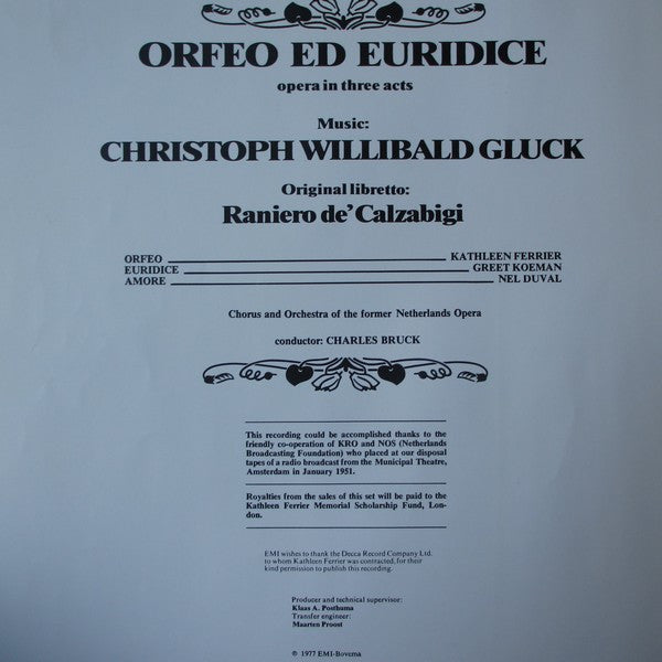 Kathleen Ferrier : Orfeo Ed Euridice (2xLP, Mono + Box)