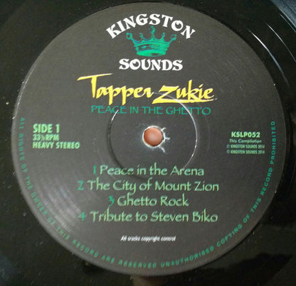 Tapper Zukie : Peace In The Ghetto (LP, Album, RE, 180)