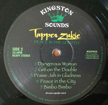 Tapper Zukie : Peace In The Ghetto (LP, Album, RE, 180)