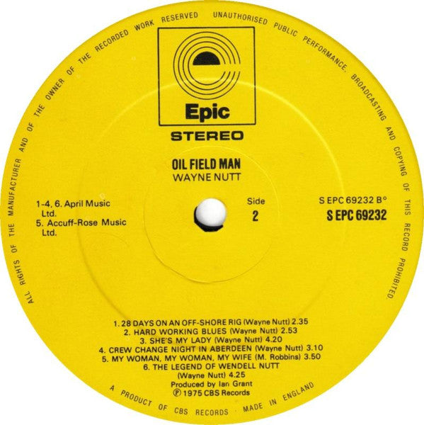 Wayne Nutt : Oil Field Man (LP)