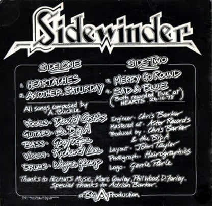Sidewinder (16) : Heartaches (7", EP)