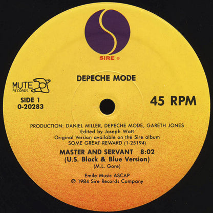 Depeche Mode : Master And Servant (U.S. Black & Blue Version) (12", Maxi)