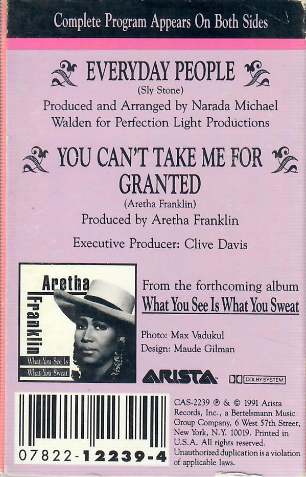 Aretha Franklin : Everyday People (Cass, Single)