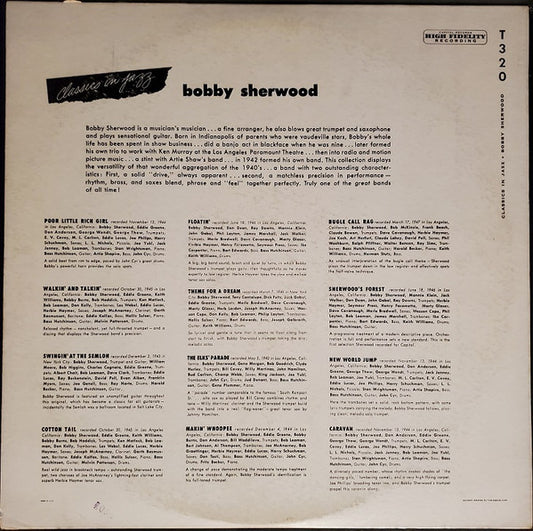 Bobby Sherwood And His Orchestra : Classics In Jazz (LP, Mono)