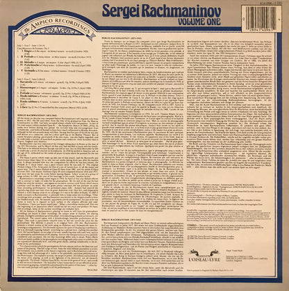 Sergei Rachmaninoff : The Ampico Recordings Volume One (LP)