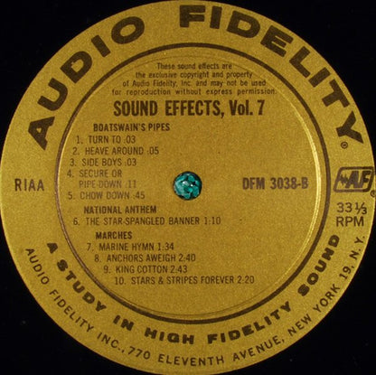 Unknown Artist : Sound Effects, Volume 7 (LP, Mono)