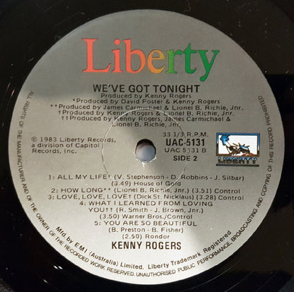 Kenny Rogers : We've Got Tonight (LP, Album)