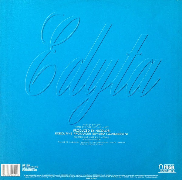 Edyta : Be Slave Of My Heart (12")