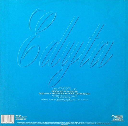 Edyta : Be Slave Of My Heart (12")