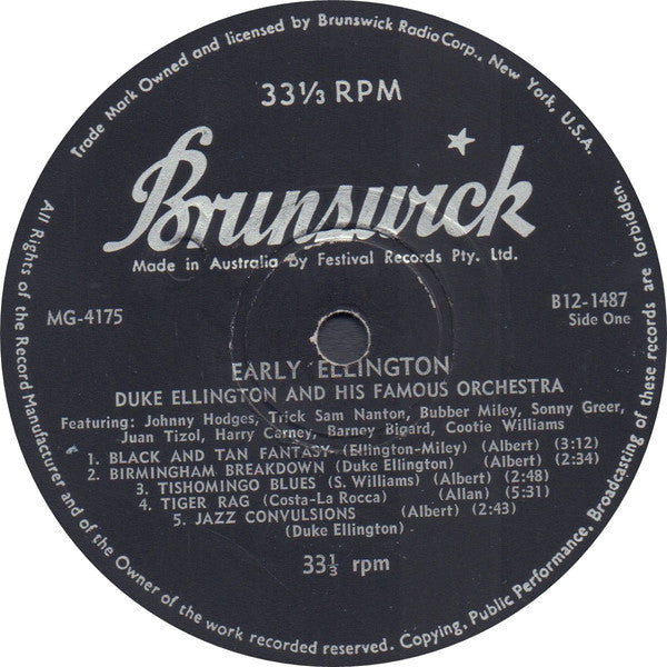 Duke Ellington And His Orchestra : Early Ellington (LP, Comp, Mono)