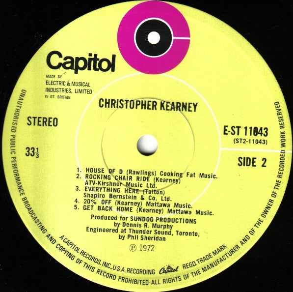 Christopher Kearney : Christopher Kearney (LP, Album)