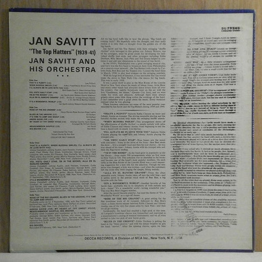 Jan Savitt And His Orchestra : The Top Hatters (1939-1941) (LP, Comp, Promo)