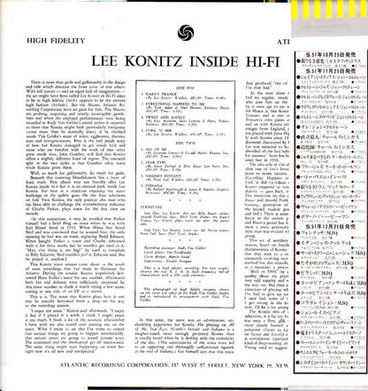 Lee Konitz : Inside Hi-Fi (LP, Album, Mono, RE)