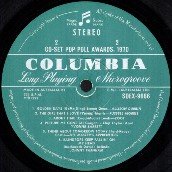 Various : Go-Set Pop Poll Awards 1970 (LP, Comp)
