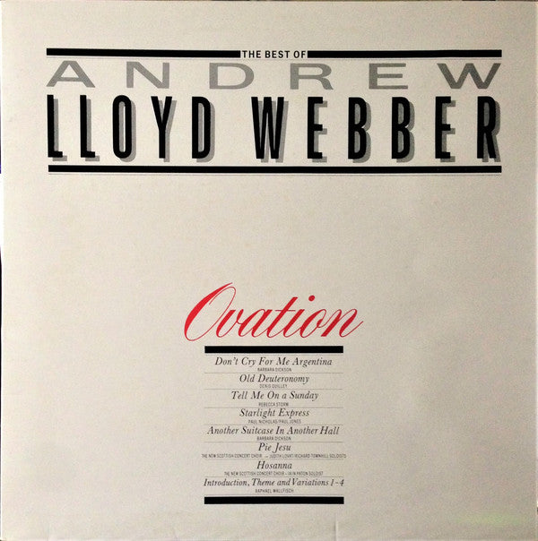 Andrew Lloyd Webber : Ovation - The Best Of Andrew Lloyd Webber (LP, Comp, Gat)