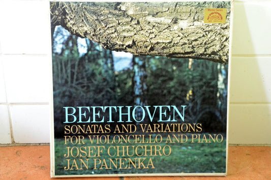 Ludwig van Beethoven, Josef Chuchro, Jan Panenka : Sonatas And Variations For Cello And Piano (3xLP, Album, RP)