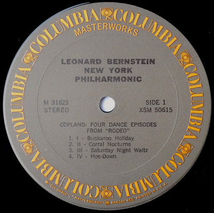 Aaron Copland – Leonard Bernstein, New York Philharmonic : Rodeo / Billy The Kid (LP, RE)