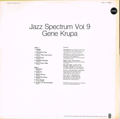 Gene Krupa : Jazz Spectrum Vol. 9 (LP, Comp, Club)
