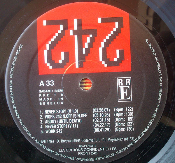 Front 242 : Never Stop! (12")