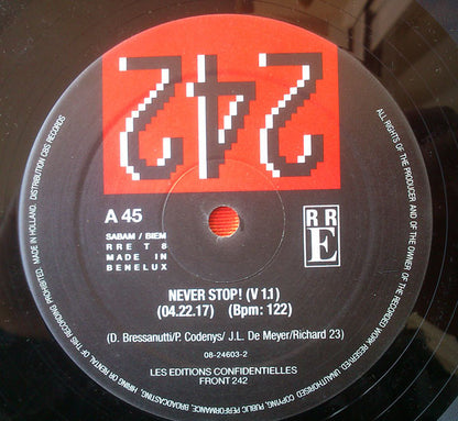 Front 242 : Never Stop! (12")