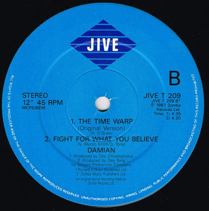 Damian : The Time Warp (12", Single, Col)