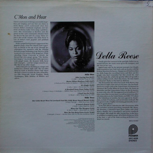Della Reese : C'Mon And Hear (LP, Album, RE)