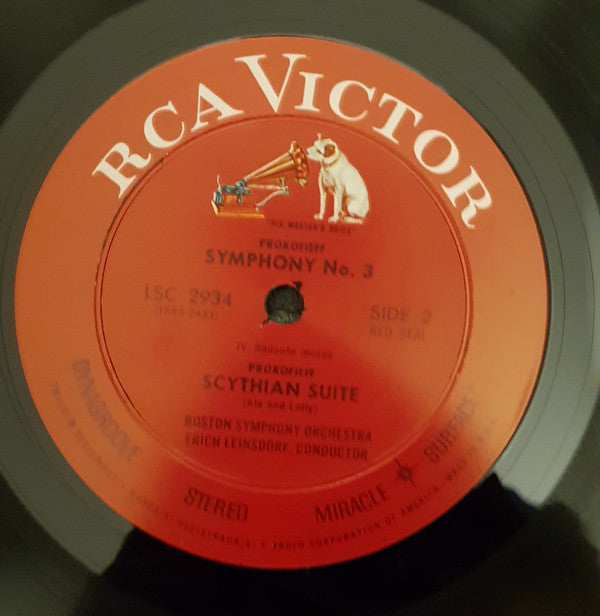 Sergei Prokofiev - Boston Symphony Orchestra / Erich Leinsdorf : Symphony No. 3 / Scythian Suite (Ala And Lolly) (LP, Album)