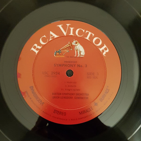 Sergei Prokofiev - Boston Symphony Orchestra / Erich Leinsdorf : Symphony No. 3 / Scythian Suite (Ala And Lolly) (LP, Album)