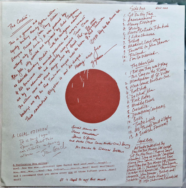 Monty Python : Monty Python's Contractual Obligation Album (LP, Album)