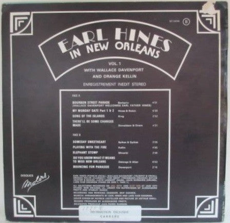 Earl Hines : In New Orleans (Vol. 1) (LP, Album)