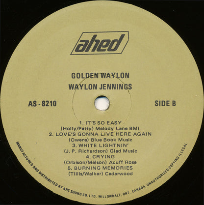 Waylon Jennings : Golden Waylon (LP, RE)