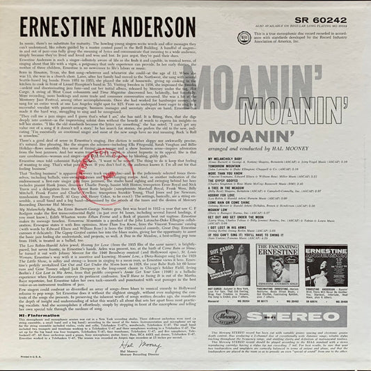 Ernestine Anderson : Moanin' (LP, Album)