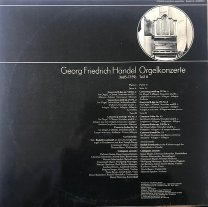 G.F. Haendel* - Collegium Aureum, Rudolf Ewerhart : Konzerte Für Orgel & Orchester (Folge 2) (2xLP)