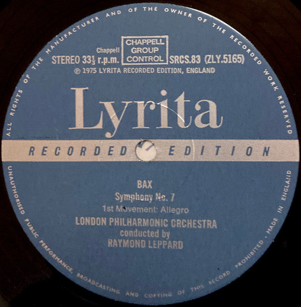 Bax*, London Philharmonic Orchestra, Raymond Leppard : Symphony No. 7 (LP)