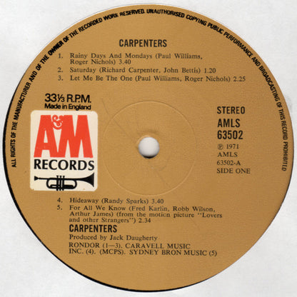 Carpenters : Carpenters (LP, Album)