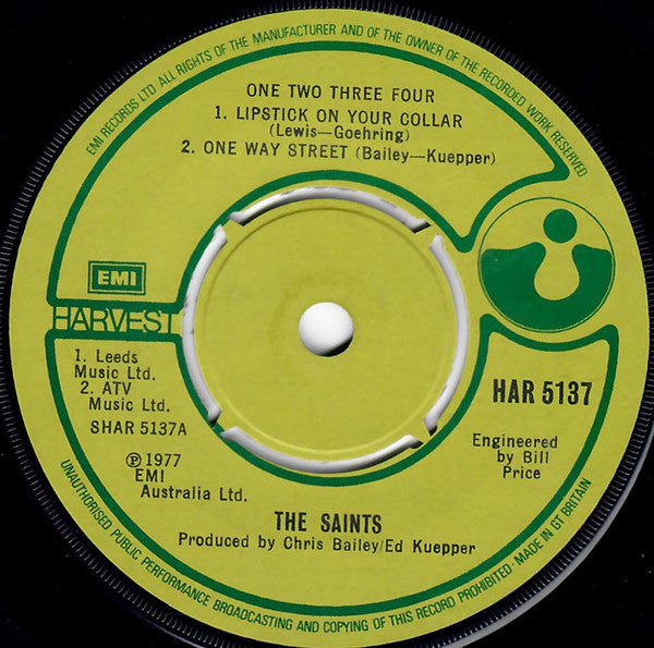 The Saints (2) : One Two Three Four (7", EP, Com)