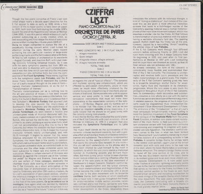 Franz Liszt, Gyorgy Cziffra : Cziffra - Liszt Piano Concertos Nos. 1 & 2 (LP, Album)