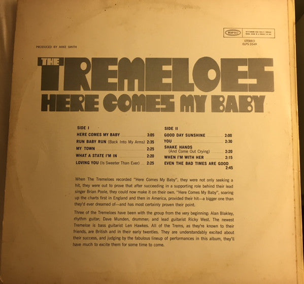 The Tremeloes : Here Comes My Baby (LP)