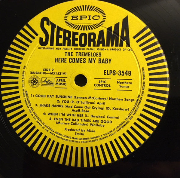 The Tremeloes : Here Comes My Baby (LP)
