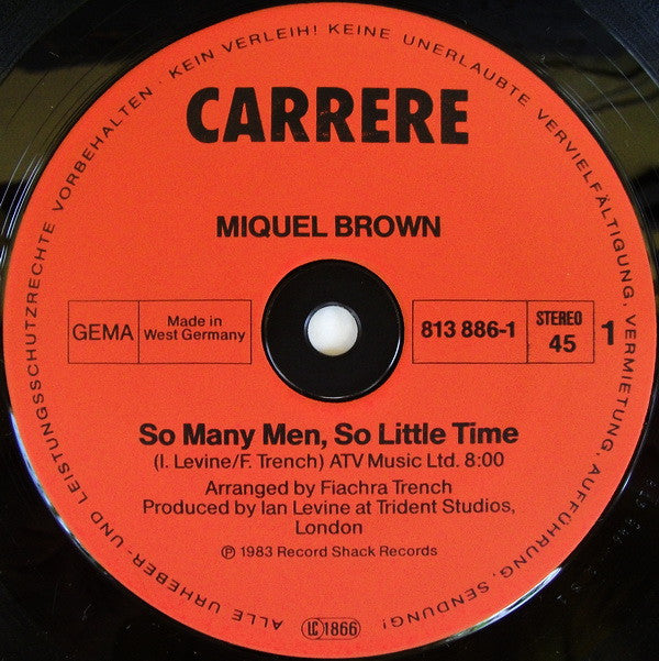 Miquel Brown : So Many Men - So Little Time (12", Maxi)
