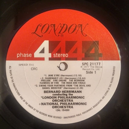 Bernard Herrmann, London Philharmonic Orchestra ・ National Philharmonic Orchestra : Bernard Herrmann Conducts (LP, Comp, RE)