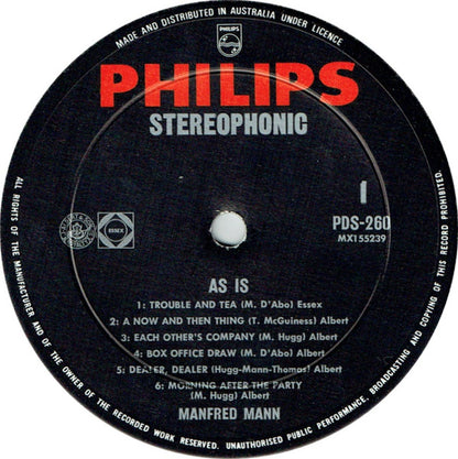 Manfred Mann : As Is (LP, Album)