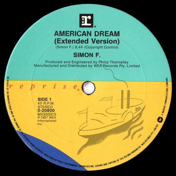 Simon F.* : American Dream / Love Bomb (12", Single)