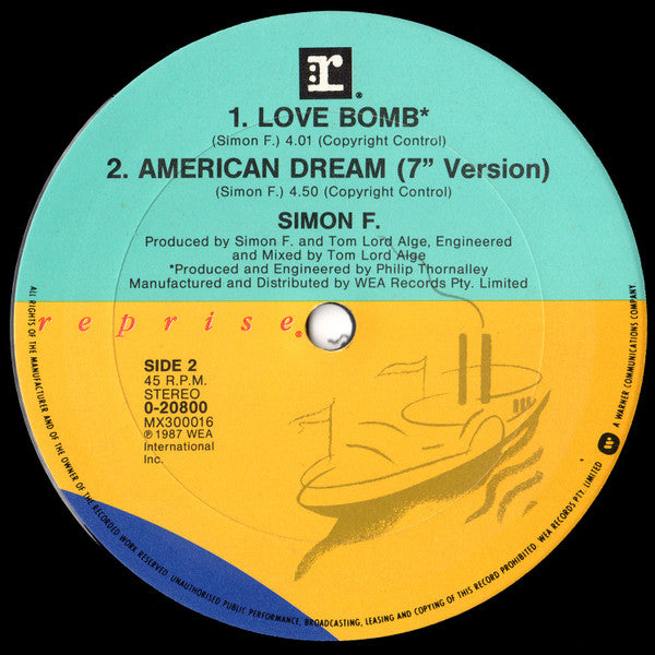 Simon F.* : American Dream / Love Bomb (12", Single)